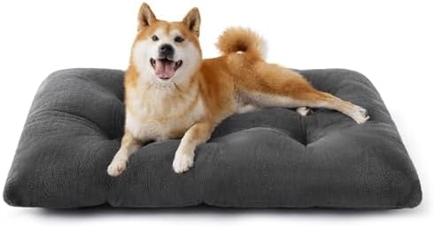 Bedsure Washable Dog Crate Beds Large Sized Dog, Fluffy Pet Pillow, 35x23