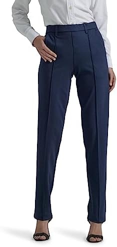 Lee Women's Ultra Lux Comfort Any Wear Straight Leg Pant Emperor Navy 8 Short