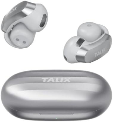 TALIX Open Ear Clip-On Wireless Bluetooth Earbuds AuraHalo G1, Gray
