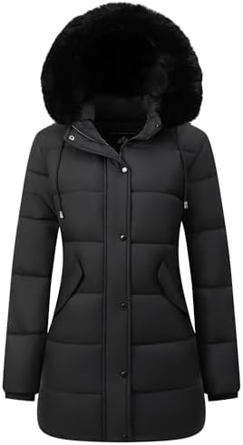 GOLDLADIES Women's Winter Coat Long Waterproof Parka - Warm Snow Jacket for Women,Windproof Insulated Winter Jacket for Cold Weather