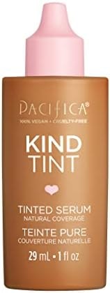 Pacifica Tinted Moisturizer – Kind Tint Serum, Lightweight Hydrating Foundation with Vegan Collagen & Hyaluronic Acid for Dewy Glow, Buildable Coverage, Vegan, 1 fl oz (Shade 06)
