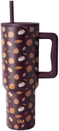 Simple Modern Halloween Tumbler with Handle | 40oz | Pumpkins