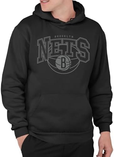 Junk Food NBA - Brooklyn Nets Monochromatic Arch Adult Hoodie Black