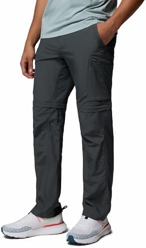 Columbia Mens Silver Ridge Convertible Pant, Grill, 34 x 30