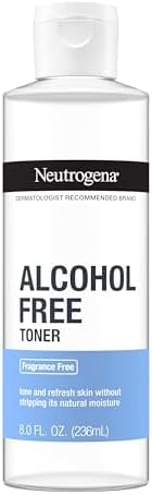 Neutrogena Alcohol-Free Gentle Daily Facial Toner, Fragrance-Free to Tone & Refresh Skin, Gently Removes Impurities & Reconditions Skin, Hypoallergenic, 8 fl. oz