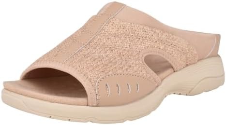 Easy Spirit Women's TRACIEE2 Flat Sandal, Latte Raffia 112, 5M