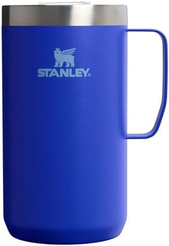 STANLEY Everyday Camp Mug 24oz | Drink Through Lid | Cup for Coffee, Tea and Drinks | Insulated Stainless Steel Coffee Mug | BPA-Free | Cobalt