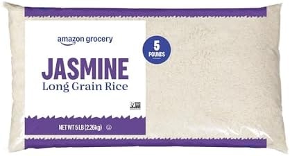 Amazon Grocery, Jasmine Long Grain Rice, 5 Lb