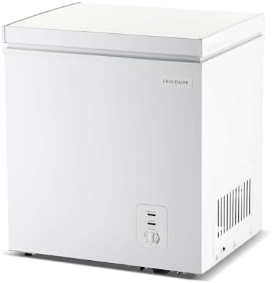 Frigidaire Chest Deep Freezer, 2.0 Cu. Ft. Capacity, Adjustable Thermostat-Removable Vinyl Coated Wire Basket-Easy Defrost Drain- Garage Ready- Pearl White