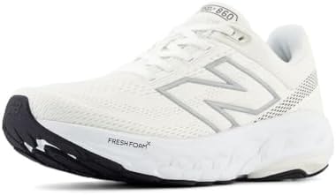 New Balance Women's Fresh Foam X 860 V14 Running Shoe, White/Sea Salt/Black, 5 XW