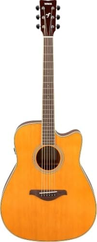 Yamaha FGC-TA Dreadnought Cutaway Transacoustic Guitar w/ Chorus and Reverb, Vintage Tint