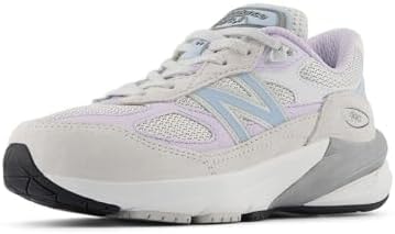 New Balance Kid's FuelCell 990 V6 Lace-Up Sneaker, Grey Matter/Bright Lavender, 2 XW Infant