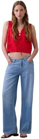 GAP Womens 90's Low Rise Loose Jeans Light Indigo 11 26 Long
