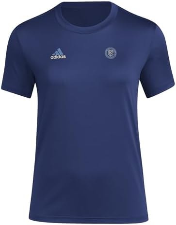 adidas Women's New York City FC Local Stoic Short Sleeve Pre-game T-shirt, Team Navy Blue, Medium
