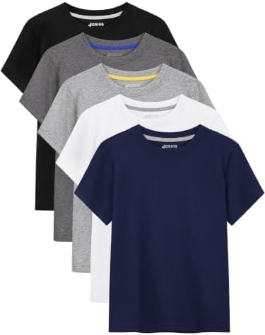 5 Pack Boys Shirts Cotton Short Sleeve T-ShirtsBoys Summer Tops Clothes