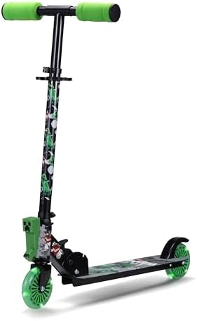 Minecraft - Kids 2-Wheel Kick Scooter with Light-Up Wheels and Foldable