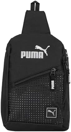PUMA unisex-adult Sidewall Sling Backpack with Adjustable Strap & Zip Pockets