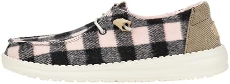 HEYDUDE Wendy Buffalo Plaid - Pale Pink/Black