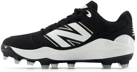 New Balance Men's Fresh Foam 3000 V7 Molded Baseball Shoe, Black/White, 16 M
