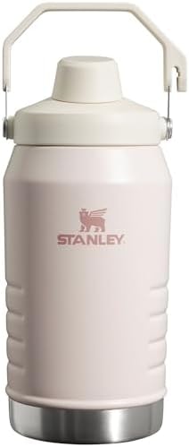 Stanley IceFlow Fast Flow Jug with Handle 64 oz | Twist On Angled Spout Lid | Leakproof for Travel and Sports | Insulated Stainless Steel | BPA-Free | Rose Quartz