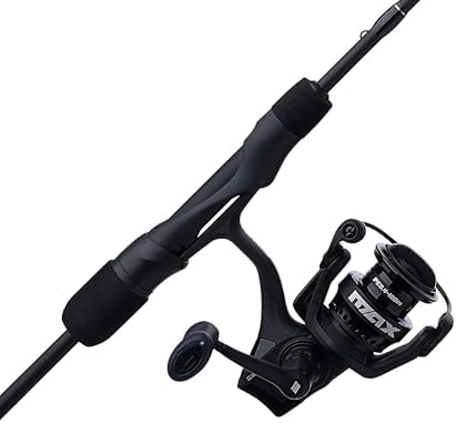 Abu Garcia 5'6" Max SX Spinning Reel and Fishing Rod Combo, Size 750 Reel, 7 Stainless Steel Ball Bearings, Smooth Oil Felt Front Drag System, 24 Ton Graphite Rod Blank