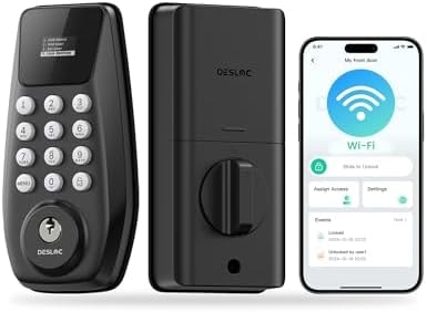 DESLOC C100 Plus Smart Lock with keypad, Built-in WiFi, Visual Display
