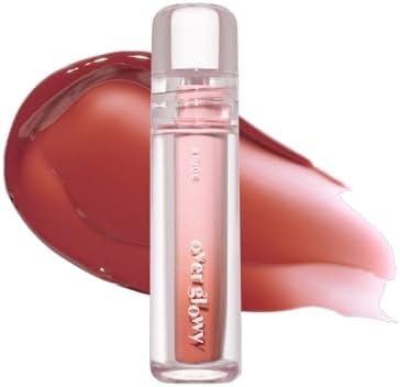 ETUDE Over Glowy Lip Tint, #4 Milk Brew, Glossy Lip Stain, Vegan