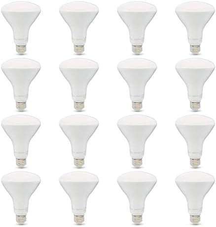 Amazon Basics BR30 LED Light Bulb, 65W Equivalent, 11W Energy Efficient, E26 Standard Base, Soft White 2700K, Dimmable, 10,000 Hour Lifetime, 16-Pack