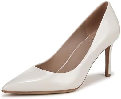 Naturalizer Women's Anna Pump Warm White Glazed Leather 11 M