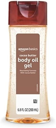 Amazon Basics Body Oil Gel with Cocoa Butter, Paraben Free, for Very Dry Skin, 6.8 Fl Oz, 1-Pack (Previously Solimo)