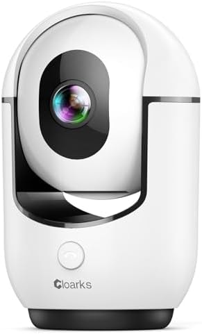 Cloarks 2K Pan/Tilt Security Camera, WiFi Indoor Cameras for Home Security with AI Motion Detection, Pet/Dog/Baby Camera with Phone App, 2-Way Audio, 24/7, Siren, TF/Cloud Storage