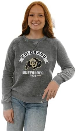 Blue 84 Colorado Buffaloes NCAA Officially Licensed Women's Crewneck Sweatshirt Burnout Vintage Scholar, XX-Large