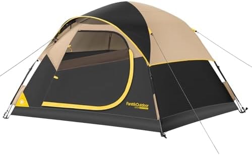 FanttikOutdoor Zeta C3 Camping Tent, 3 Person Instant Dome Tent, Easy Setup in 60s, Portable Waterproof Cabin Tent with Pre-Attached Poles & Air Vent, Ideal for Camping, Hiking, Backyard