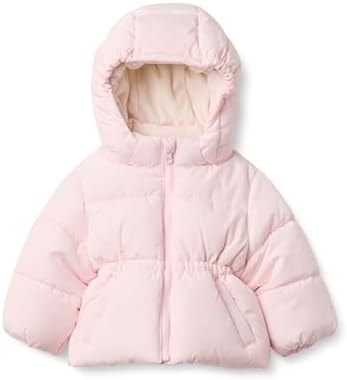 Amazon Essentials x Sofia Grainge Girls' Water-Repellent Hooded Puffer Jacket, Pale Pink, XX-Large