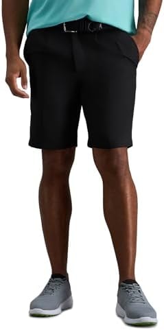 Haggar Men's Classic Fit Cool 18 Dress Casual Short Black