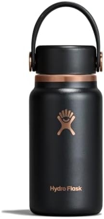 Hydro Flask Micro Bottle - Insulated Mini Leak Proof Flask for Purse or Pocket in 6.7 Oz Black Arc