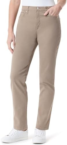 Gloria Vanderbilt Women's Amanda Classic High Rise Tapered Jean Standard, Hazelnut, 6 Short