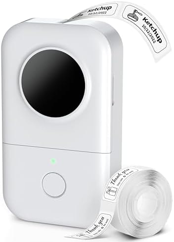 Phomemo D30 Mini Bluetooth Label Maker Machine with Tape Portable Printer