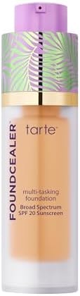 tarte babassu foundcealer dewy foundation Broad Spectrum SPF 20 Sunscreen – Foundation & Concealer in 1, Vegan Skincare Makeup, Medium Coverage, Cruelty-Free, full size, 38S medium-tan sand