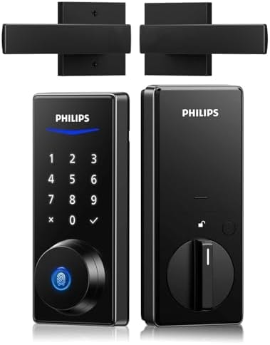 Philips Keypad Front Door Lock Set, Smart Deadbolt with 2 Lever Handle