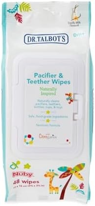 Dr. Talbot's Pacifier and Teether Wipes Naturally Inspired with Citroganix, Vanilla Milk, 48 Count, 1 Pack