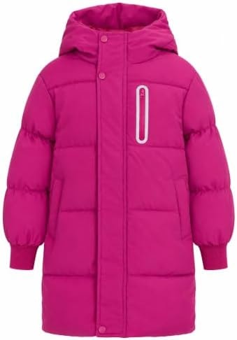 JiAmy Girls Boys Winter Coat Kids Hooded Winter Jacket Long Puffer Coat