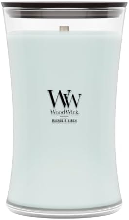 WoodWick Magnolia Birch Scented Candle, Crackling Wick, 21.5oz