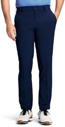 IZOD Men's Golf Swingflex Straight-Fit Flat-Front Pants, peacoat, 30W X 30L