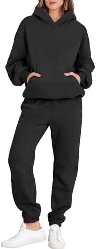 ANRABESS Womens 2 Piece Lounge Sweat Sets Fall Fashion Matching Sweatsuits
