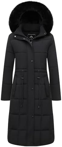 GOLDLADIES Women's Winter Coat Long Waterproof Parka - Warm Snow Jacket for Women, Windproof Winter Jacket with Hood, Heavy Duty Cold Weather Outerwear