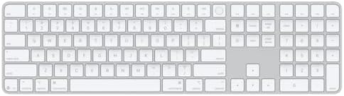 Apple Magic Keyboard with Touch ID and Numeric Keypad for Mac Models with Apple Silicon - US English - White Keys, Bluetooth, Bluetooth