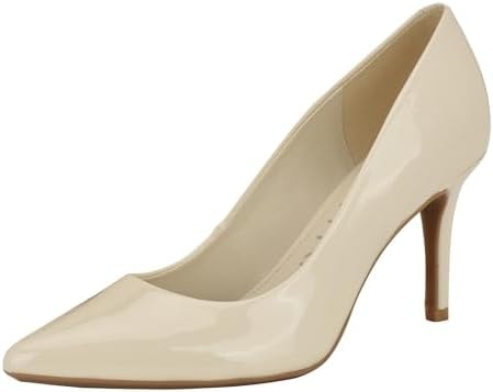 Calvin Klein Women's Gayle Pump, Ivory Patent 155, 11