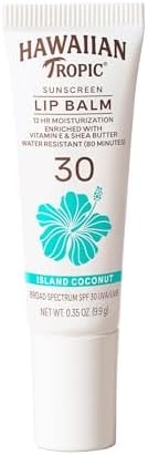 Hawaiian Tropic Sunscreen Lip Balm SPF 30, Island Coconut, 0.3 Oz