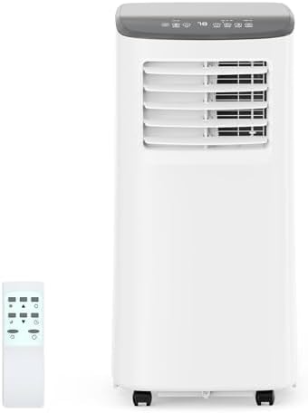 Garvee 3-in-1 Portable Air Conditioner, 8,000 BTU Portable AC Unit with Cooling, Dehumidifier & Fan for Rooms up to 350 sq.ft with Remote Control, Sleep Mode, 24H Timer & Window Kit